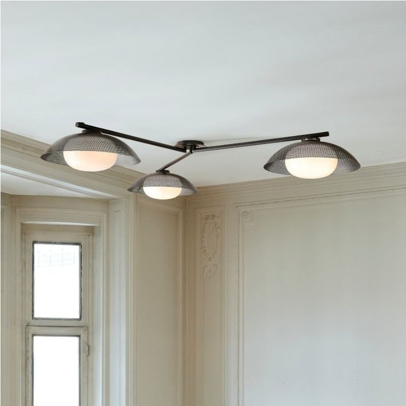 Elorina 3-Light Flush Mount Glass/Metal Ceiling Light - A Stylish Fixture for Modern Spaces T004