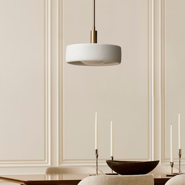 Cerova Modern Ivory Pendant Lamp – Minimalist Organic Design for Dining Rooms T164