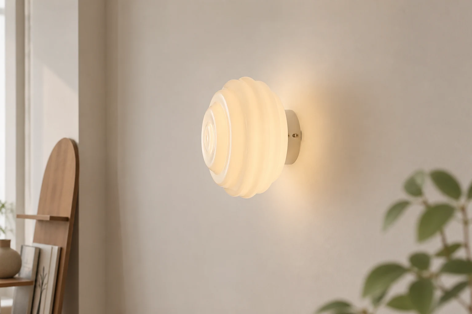 Spiralmønstervegglampe i en livsstilsstil