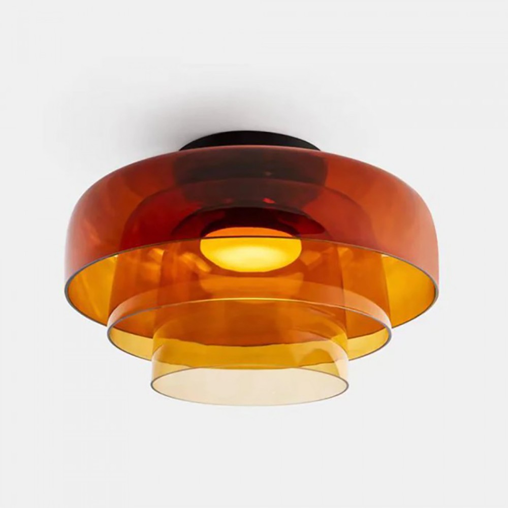 Nordic Morandi Glass Bowl Shaped Ceiling Lamp S144