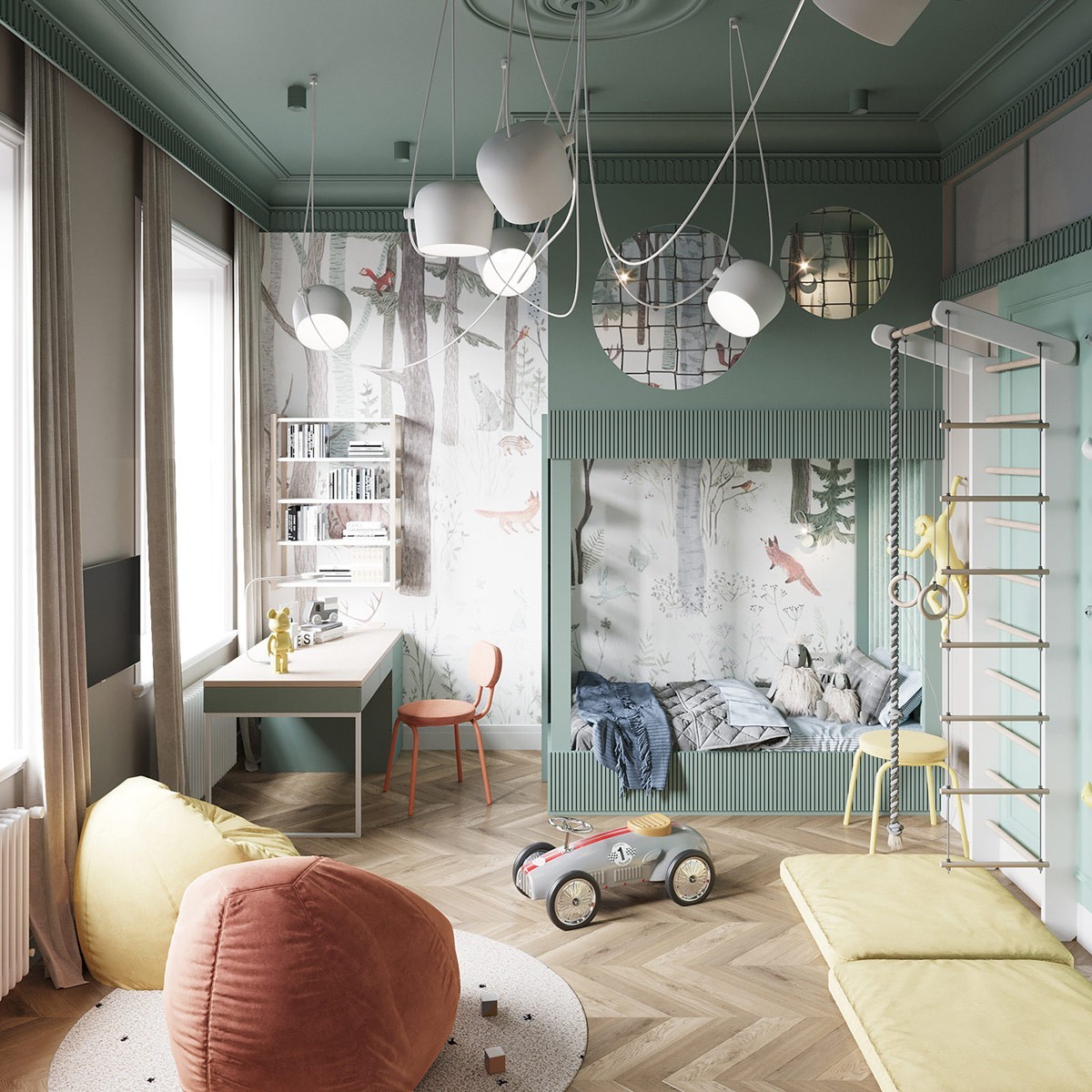 Minimalist Multi-Head Pendant Light Dimmable Version S173