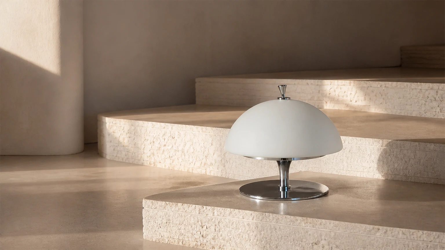 Lampa stołowa Beret D710 w ciepłej scenerii wnętrza