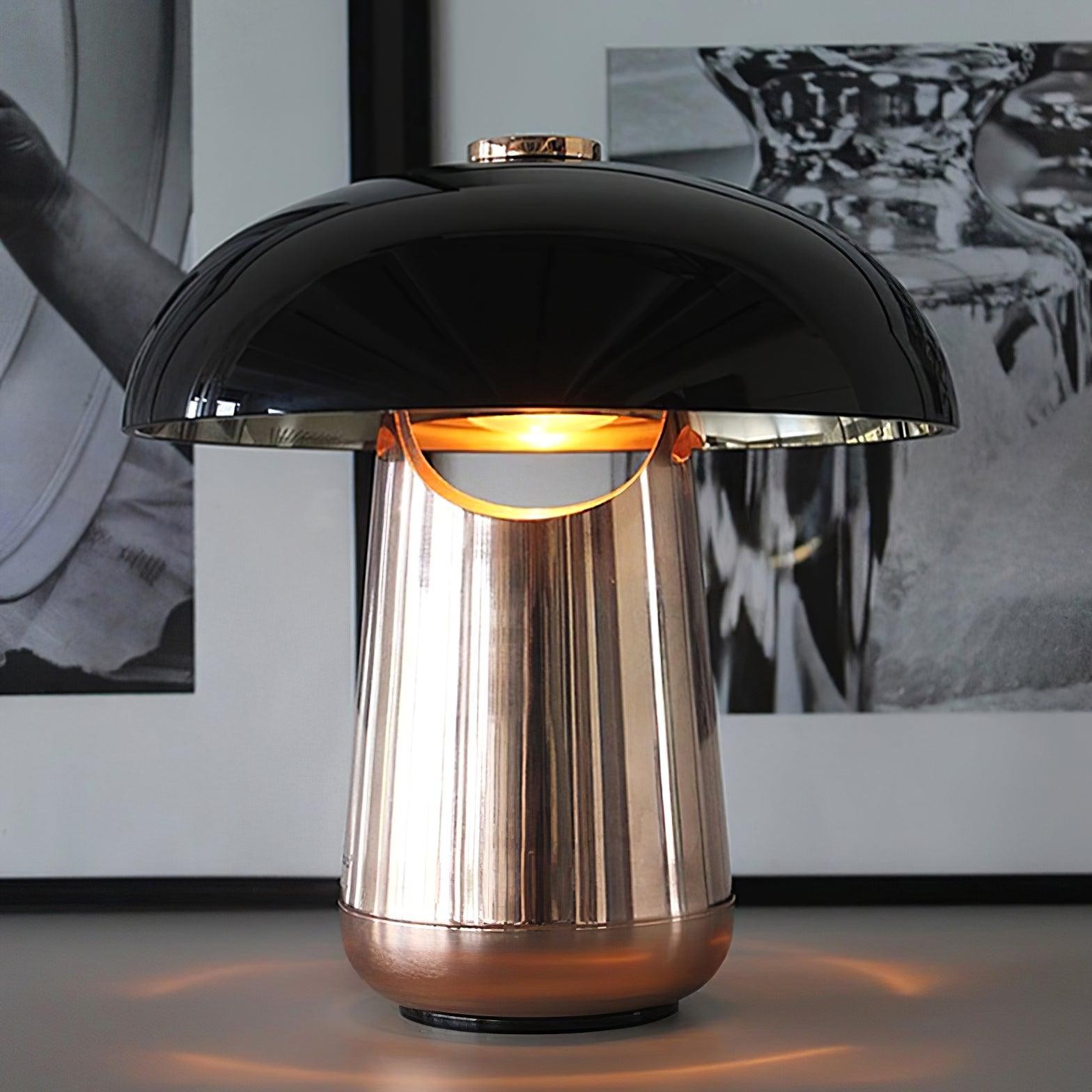 Metal Covered Mushroom Hollow Table Lamp M41