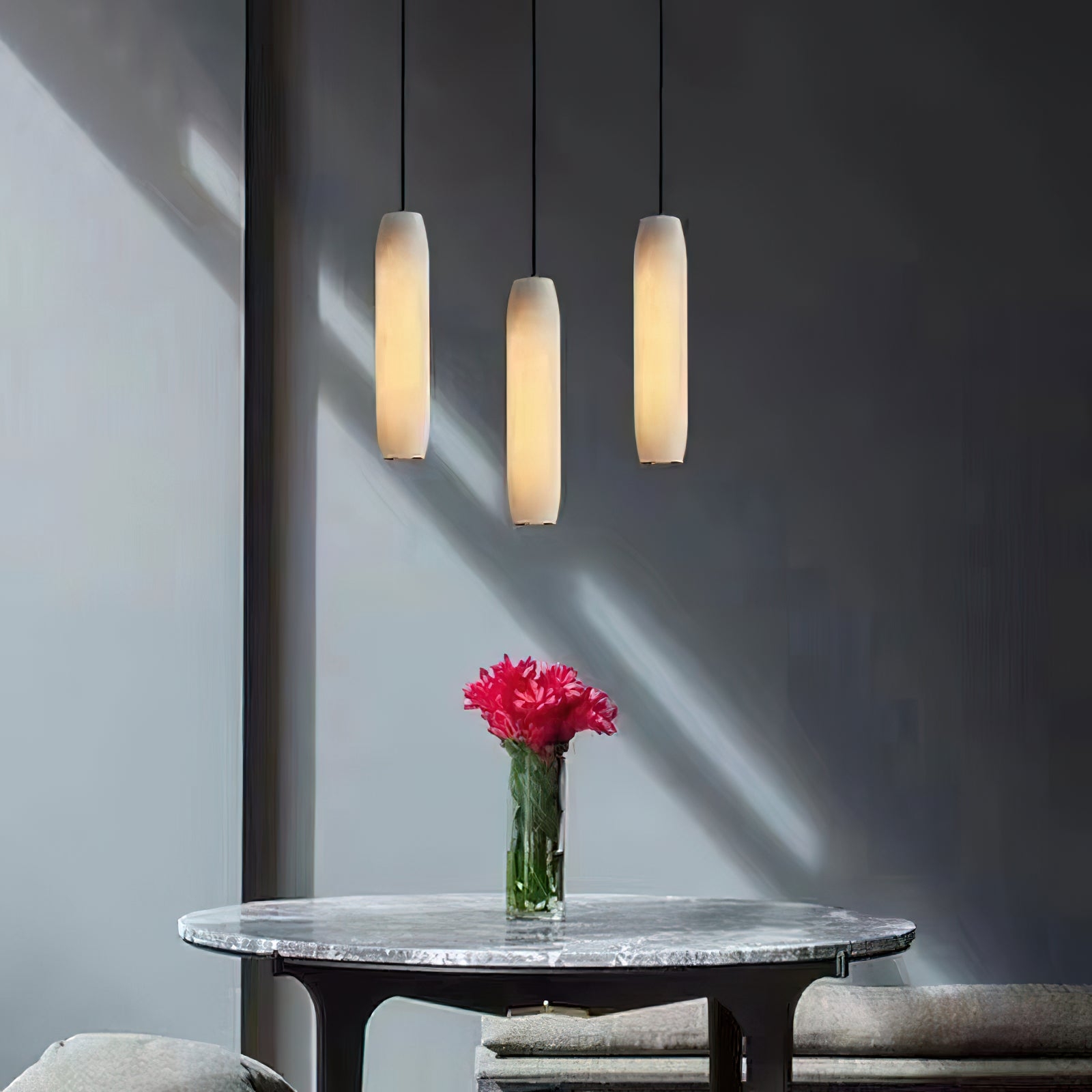 Alabaster Flute Pendant Light D436