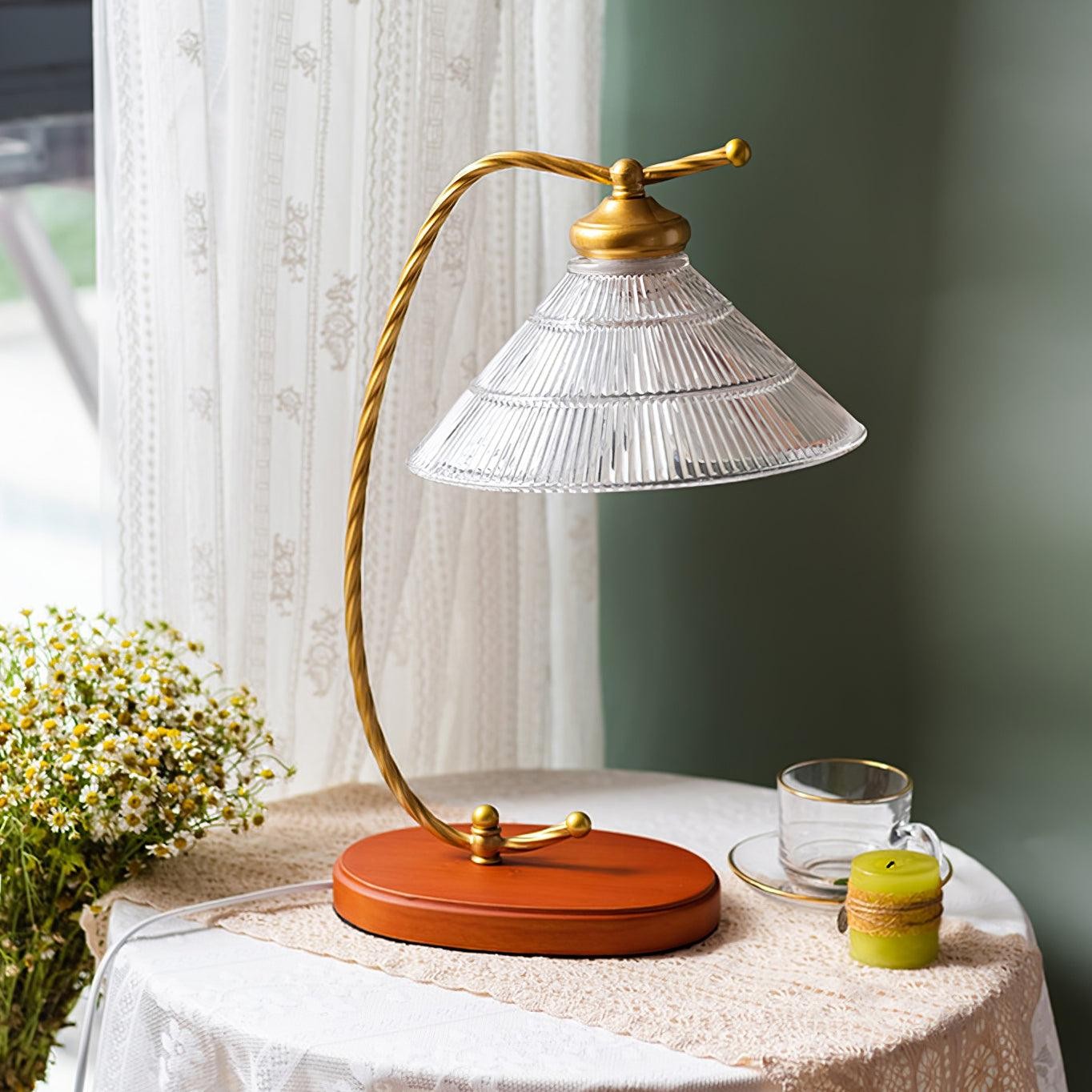 Glass Shade Vintage Reading Lamp M372