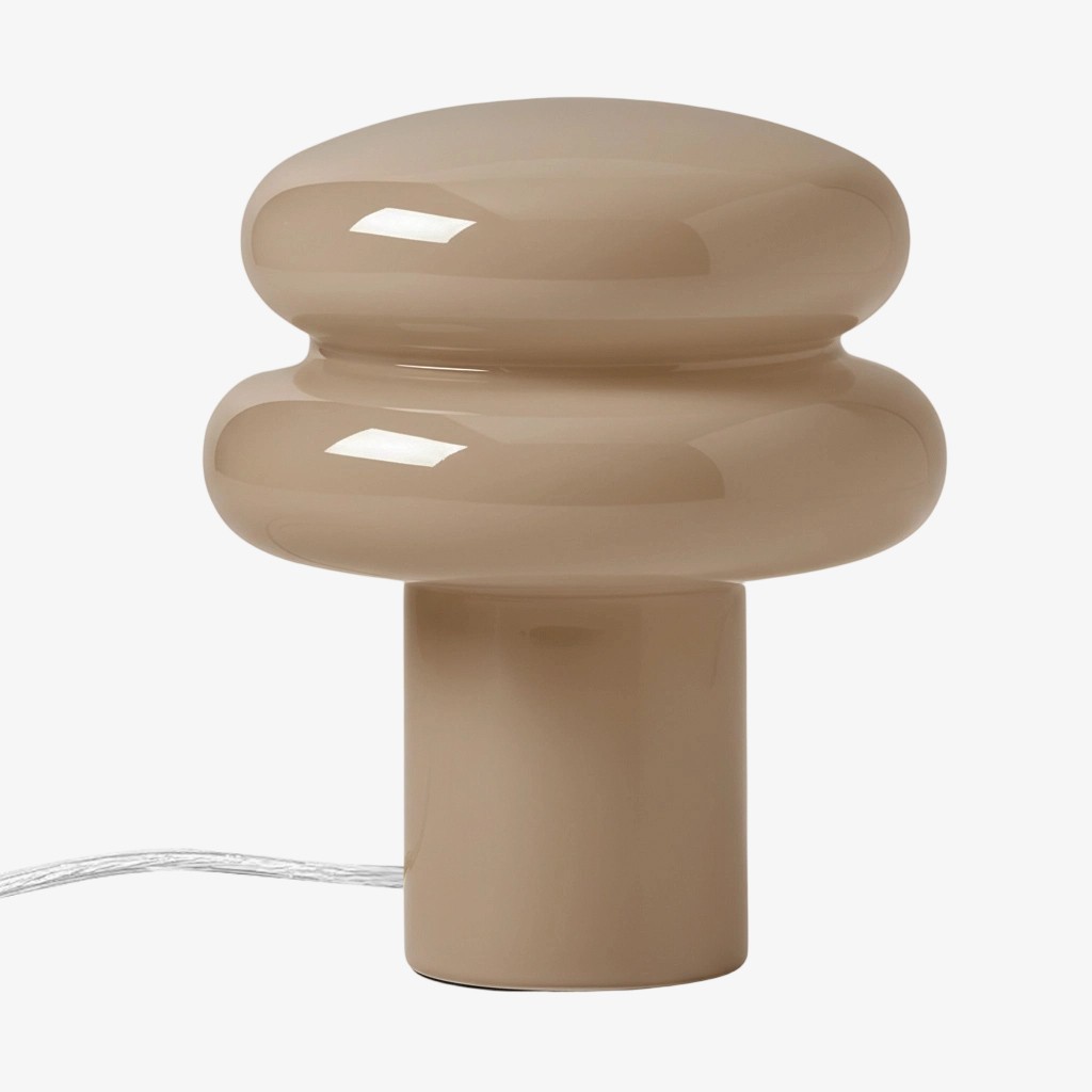Orra Small Opal Table Lamp - Mushroom Glass Lamp for Living Room T422