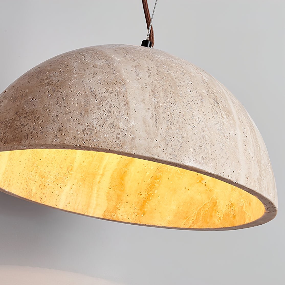 Travertine Creative Hemispherical Pendant Lamp M75
