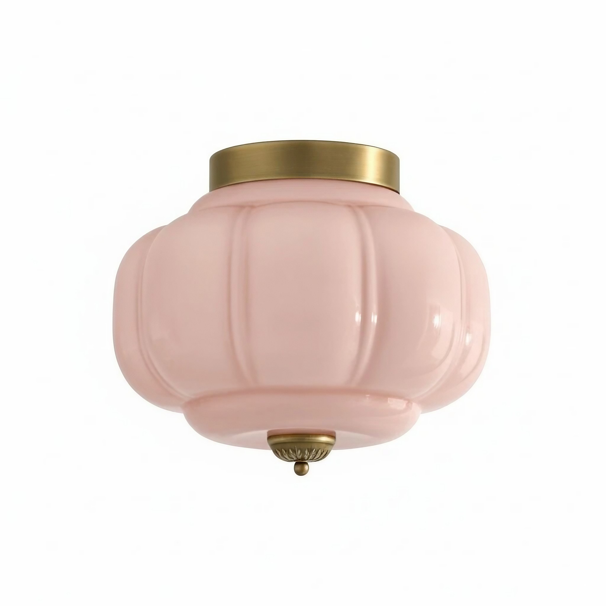 Eloise Retro Milk Glass Semi Flush Mount Ceiling Light G55