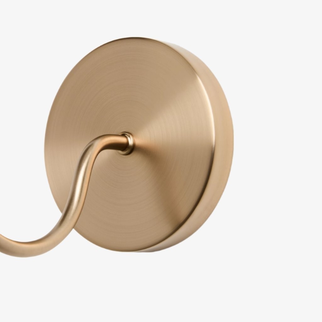 Kysara Brass Linen Wall Lamp - Sculptural Curves Design Suitable for Living Rooms, Bedrooms and Bathrooms T661