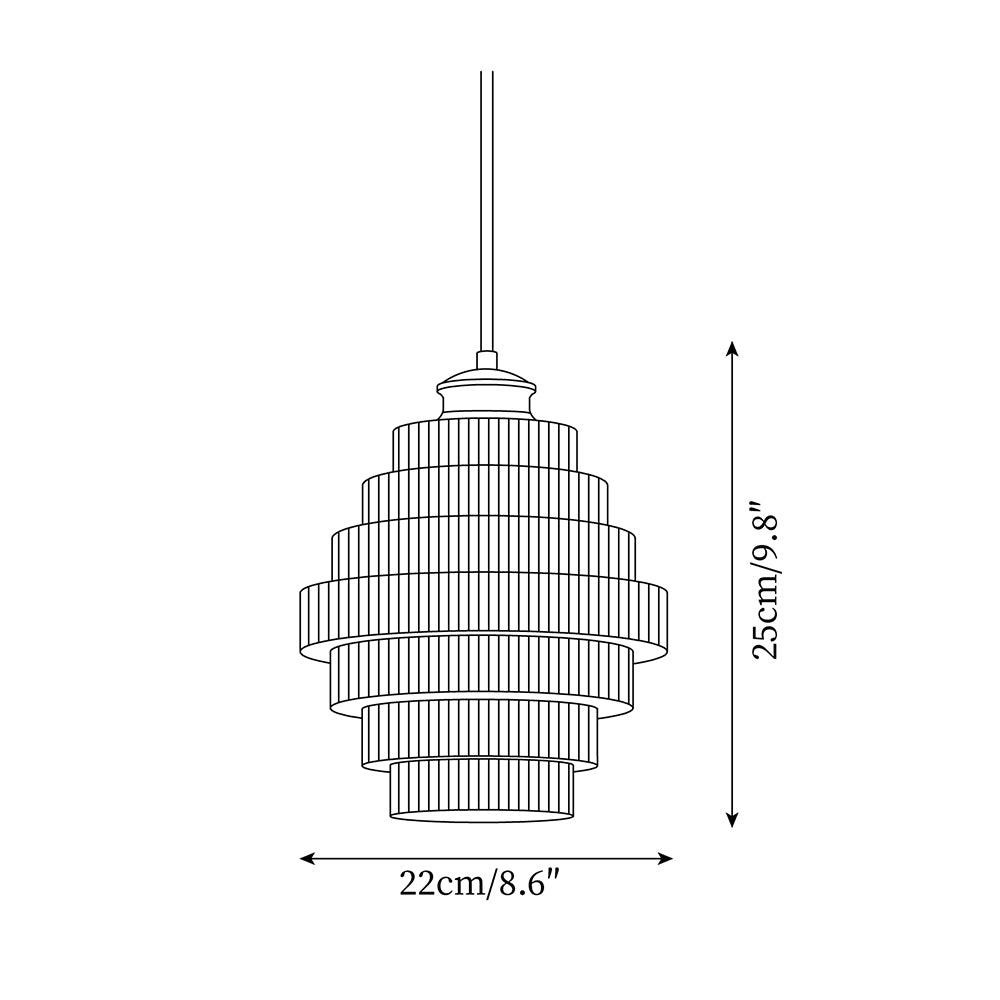 Modern Creative Pleated Design Glass Pendant Lamp M147