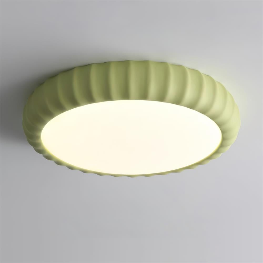 Simple Cream Style Wave Round Ceiling Light M247