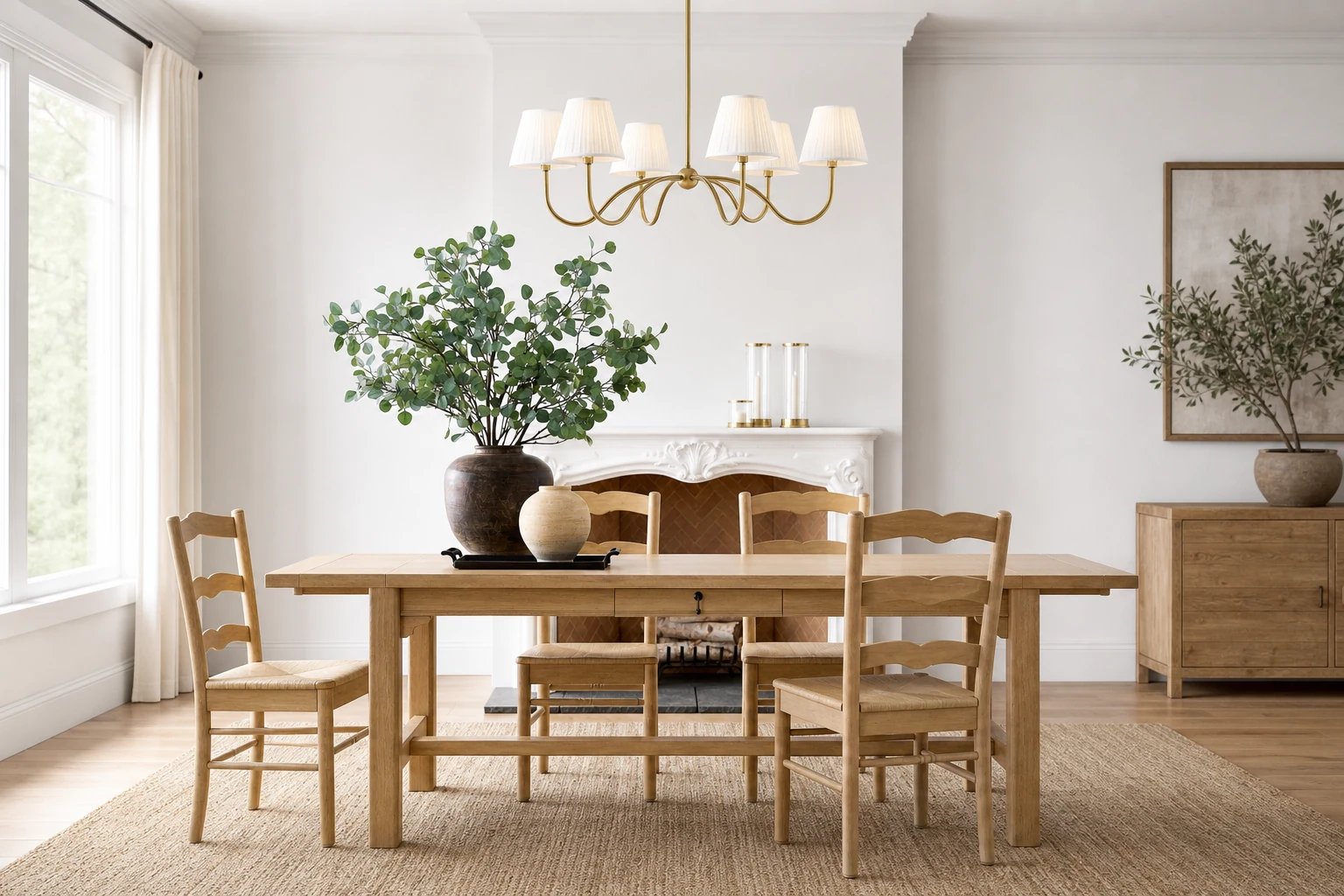 Lustre Luvora dans une chambre au style de vie légèrement meublée