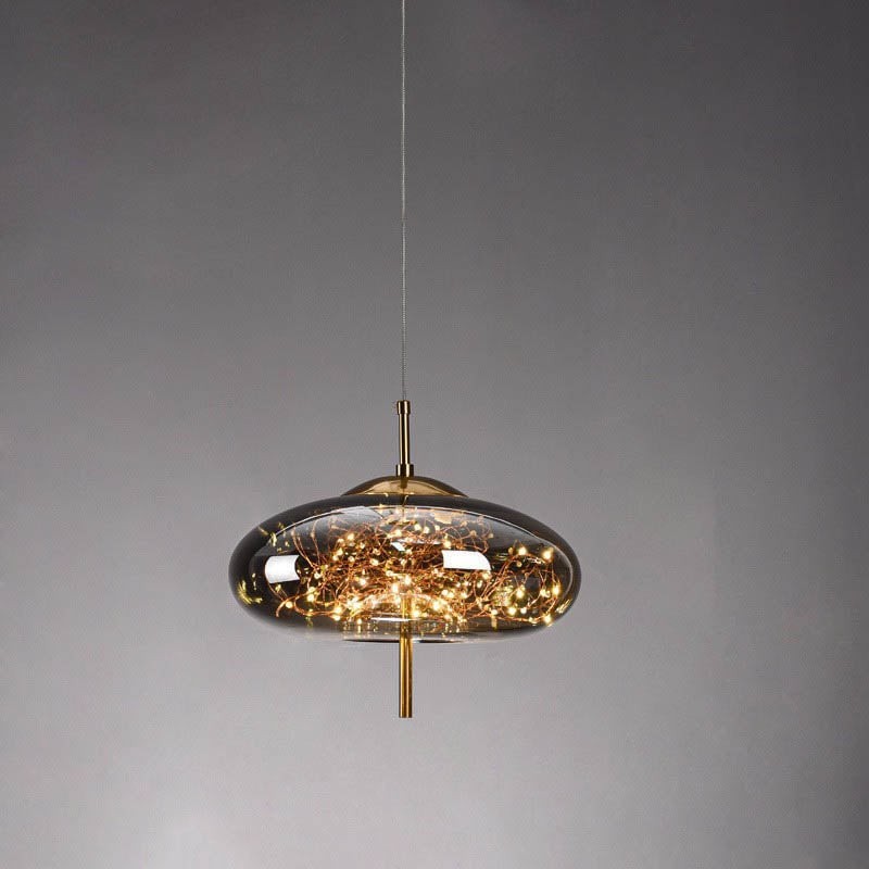 Scandinavian Cylinder Oval Glass Pendant Light M163