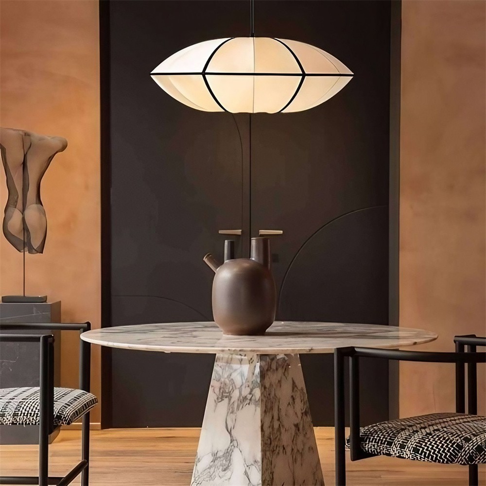 Nordic Minimalist Fabric Bubble Pendant Light S138