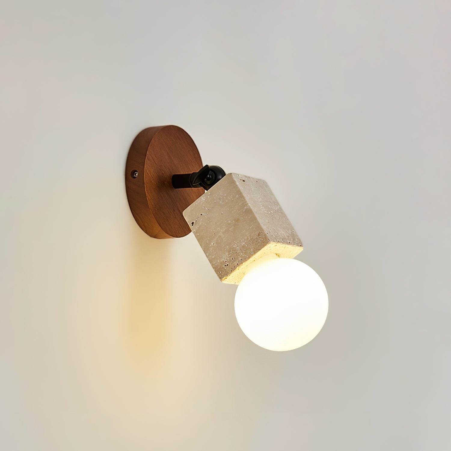 Wabi-Sabi Travertine Adjustable Wall Lamp M04