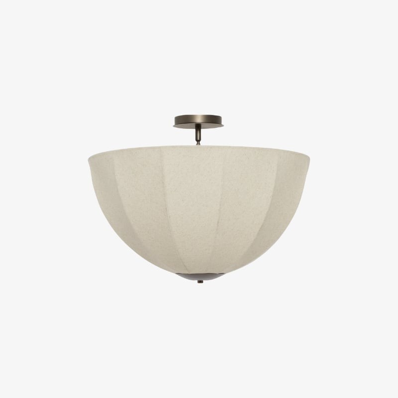 Lumarys Pendant / Flush Mount Lamp - Botanical-Inspired Linen Shade for Dining Area or Living Room T658