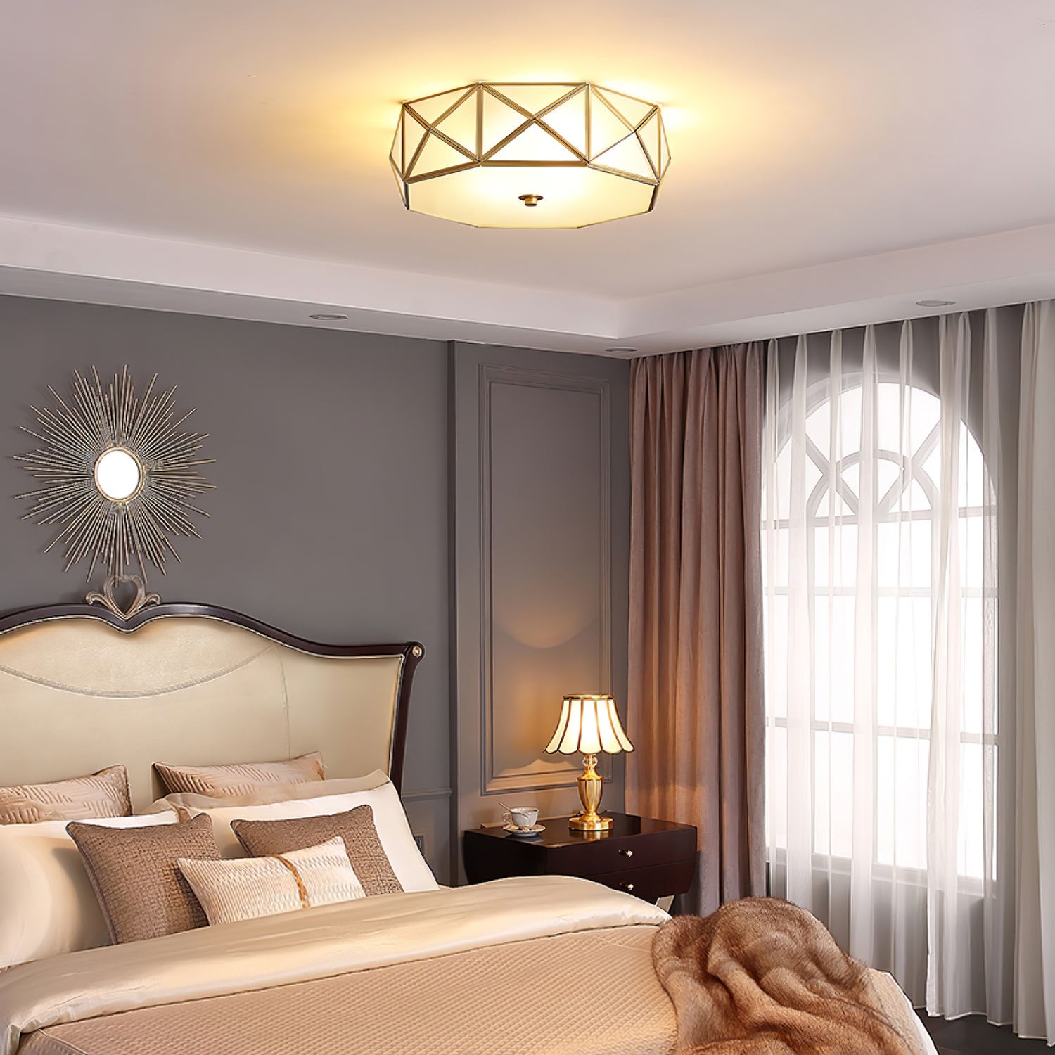 Geometric Shaped Flush Ceiling Light M556
