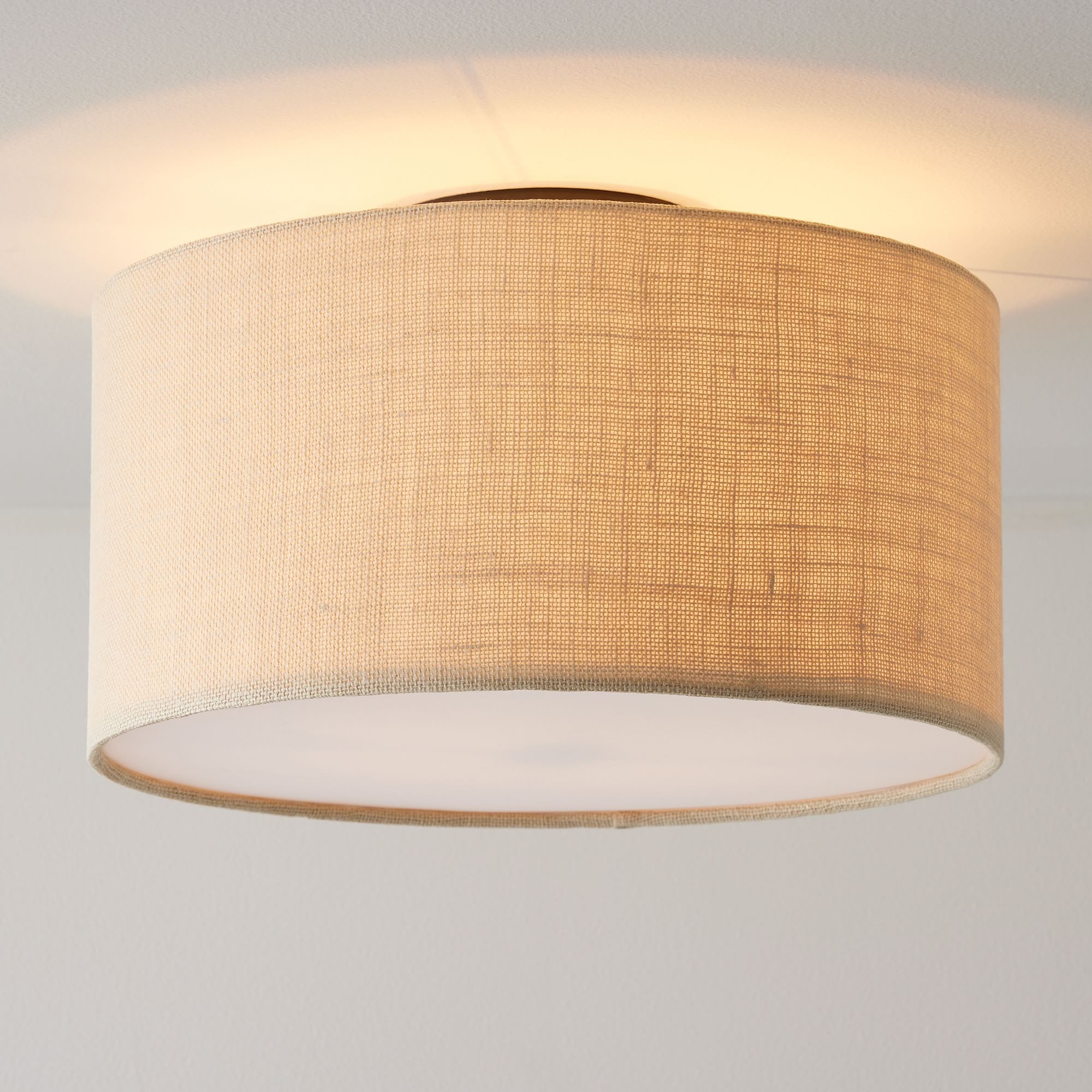 Jelvane Linen Drum Shade Ceiling Lamp T078