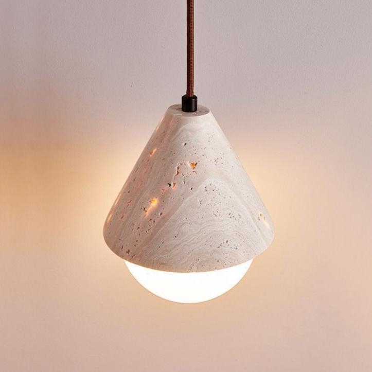 Yellow Travertine Cream Pendant Light D896