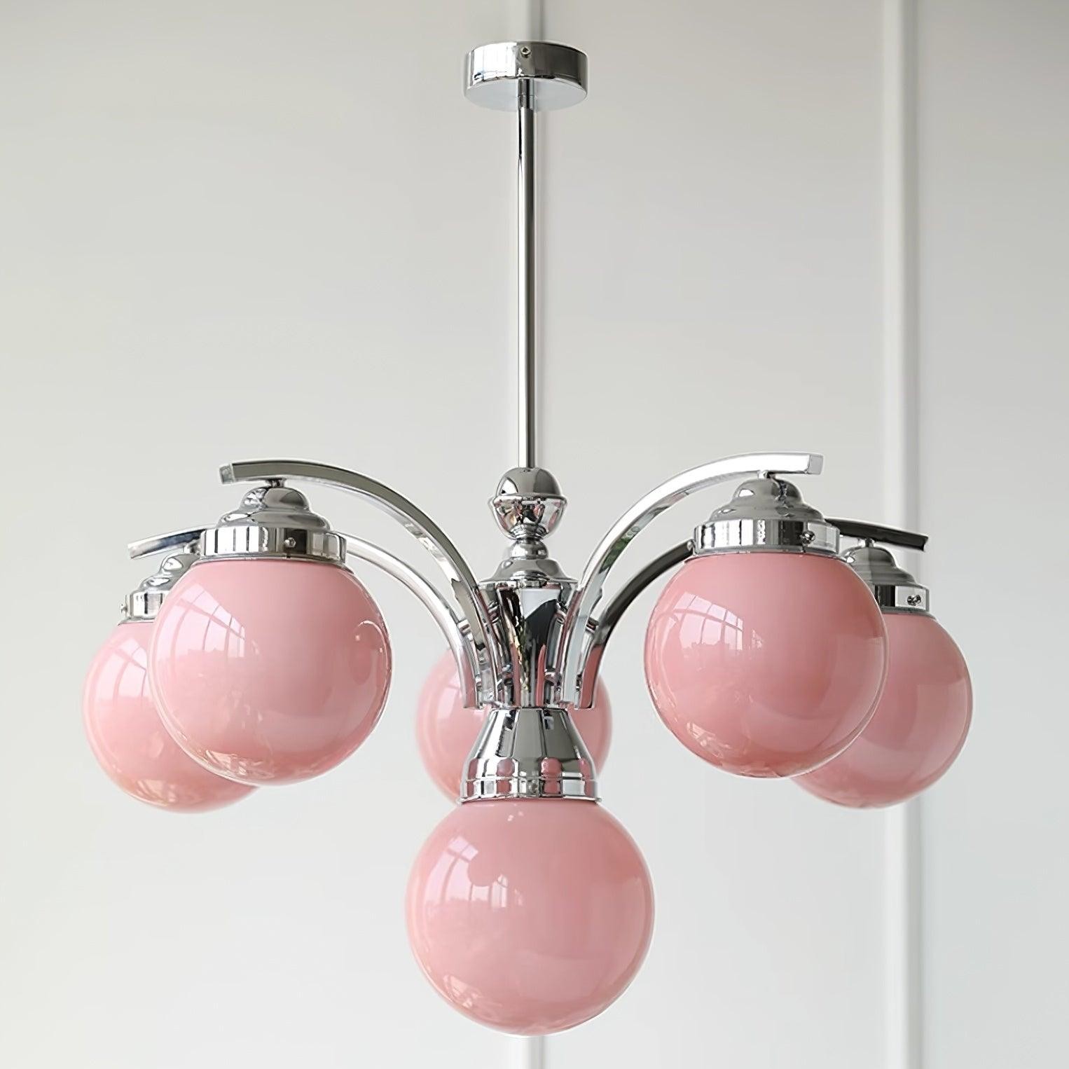 French Elegant Glass Orb Chandelier M531
