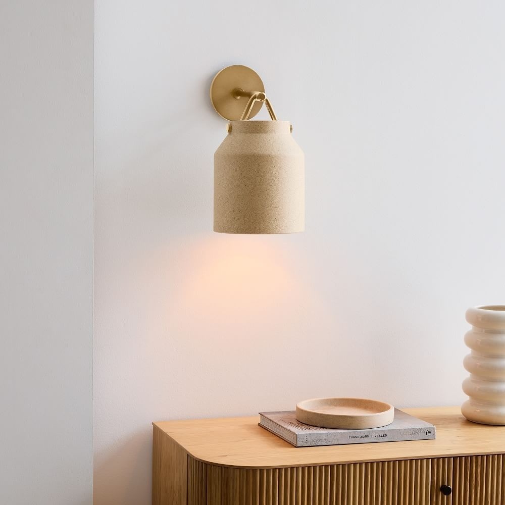 Hanton Modern Minimalist Brass and Glass Sconce – Damp Rated for Bathrooms T173
