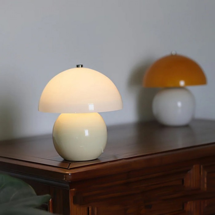 Cute Cream Mushroom Ceramic Table Lamp S178