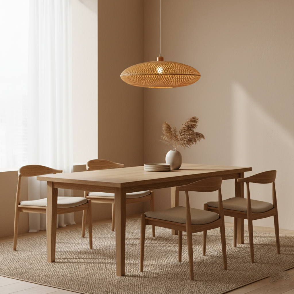 Treasure of the Dawn Bamboo Rattan Pendant Light D899