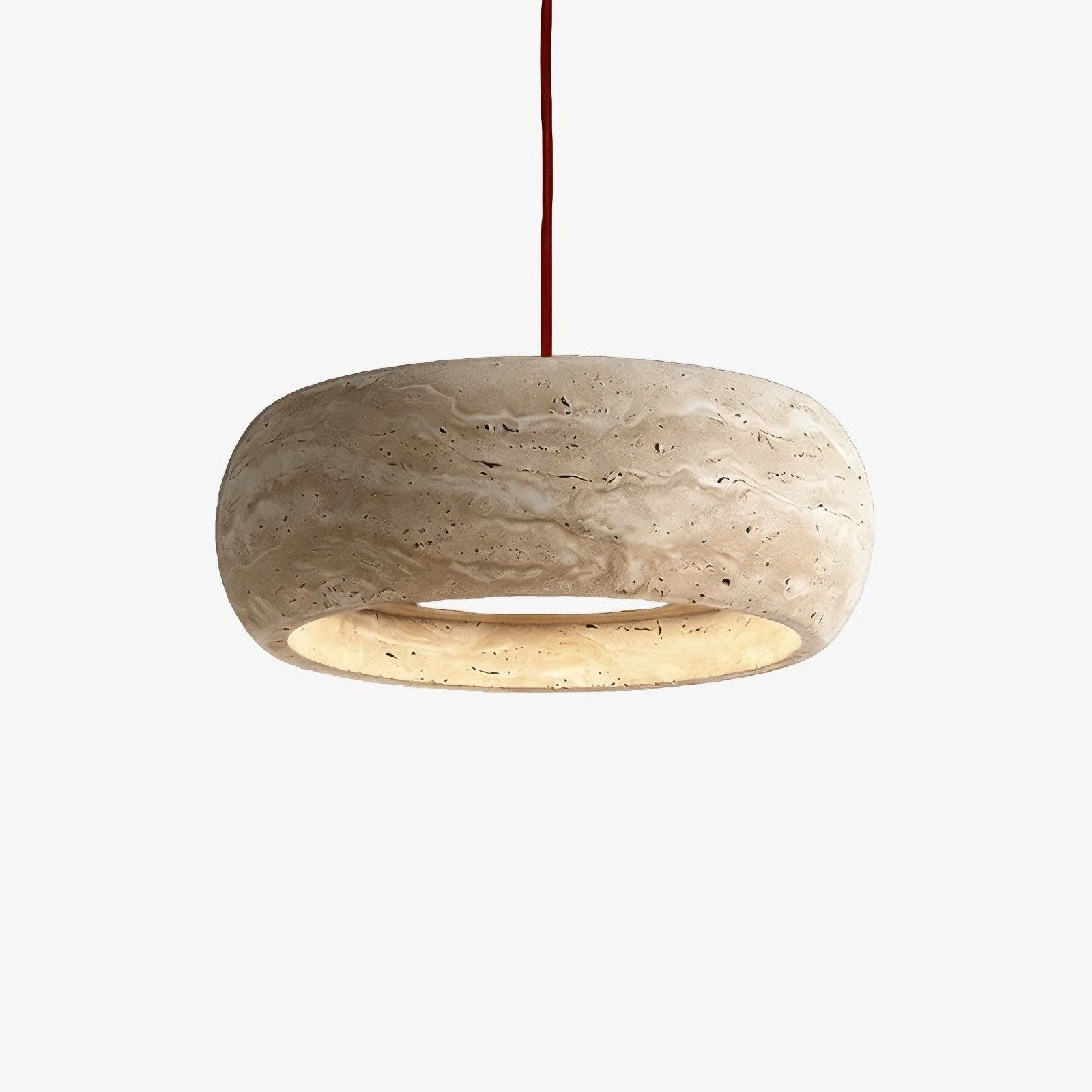 Kairis Travertine Natural Stone Pendant Light - Vintage Style Lighting for Dining and Living Spaces T559