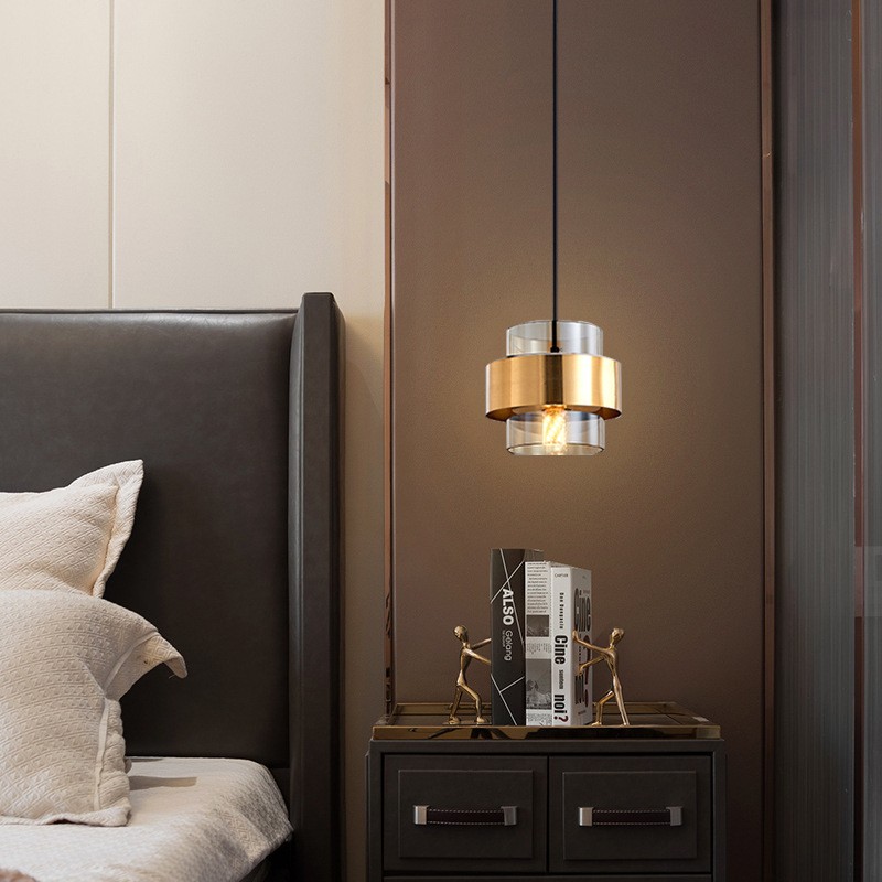 Nordic 2 Layer Glass Bedside Pendant Light S103