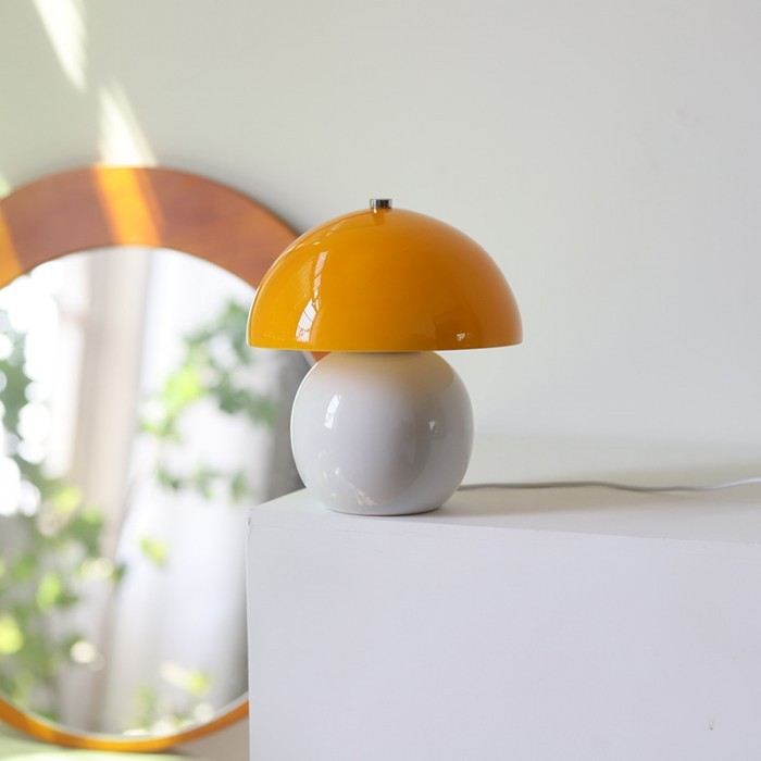 Cute Cream Mushroom Ceramic Table Lamp S178