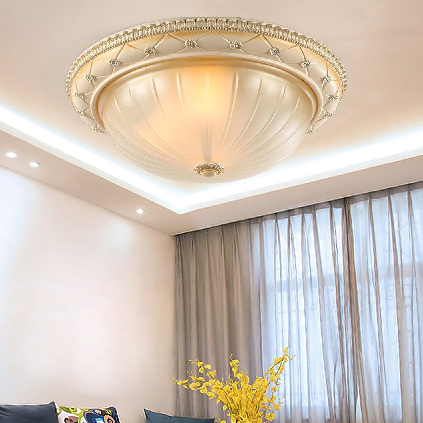 European Vintage Style Resin Ceiling Light for Bedroom M560