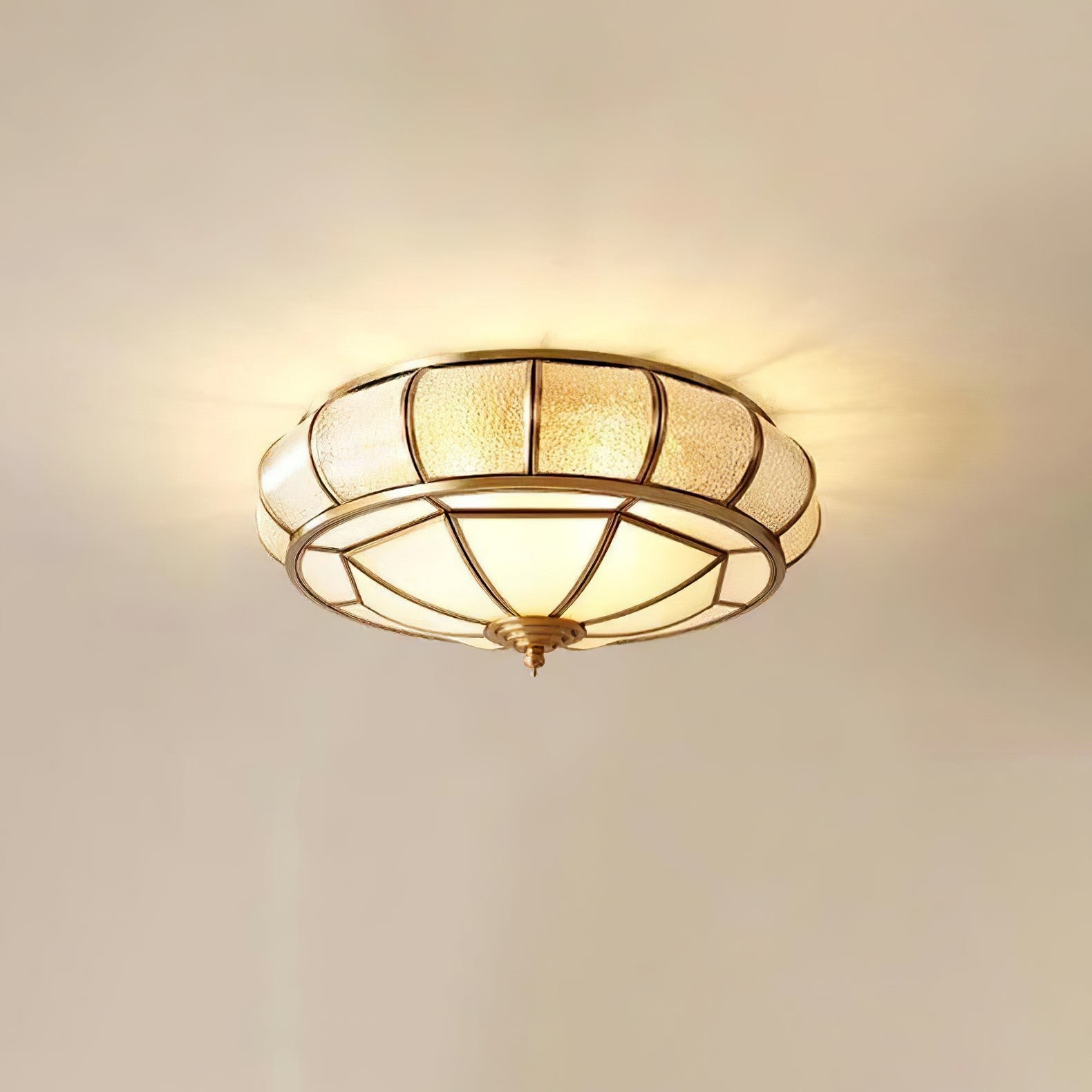 Round Textured Glass Ceiling Light M520