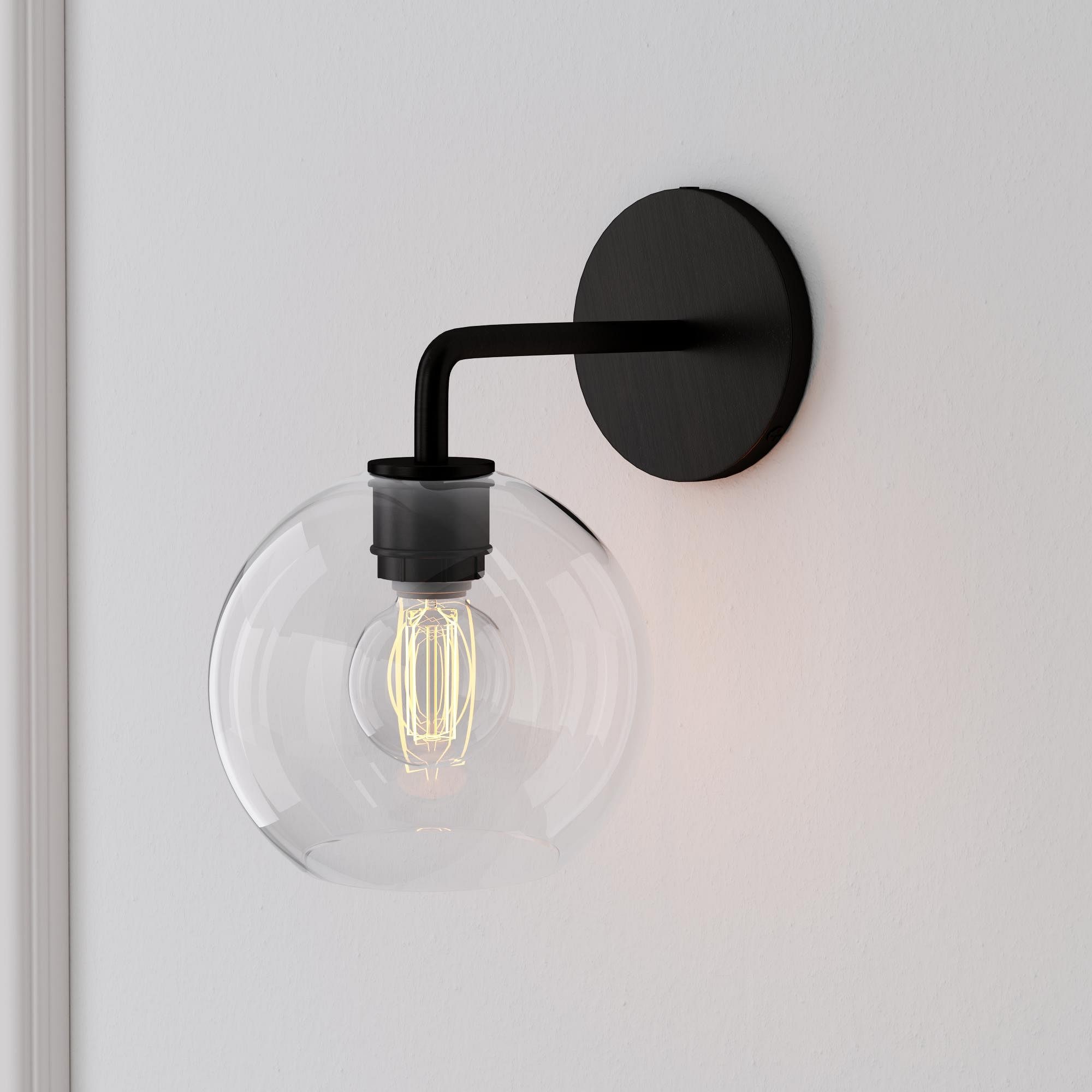 Selvion Artistic Globe Sconce Light - Handcrafted Glass Sculptural Wall Fixture T021