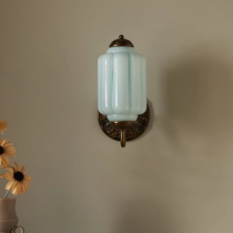 Vintage Glass Candlestick Shaped Wall Lamp M03