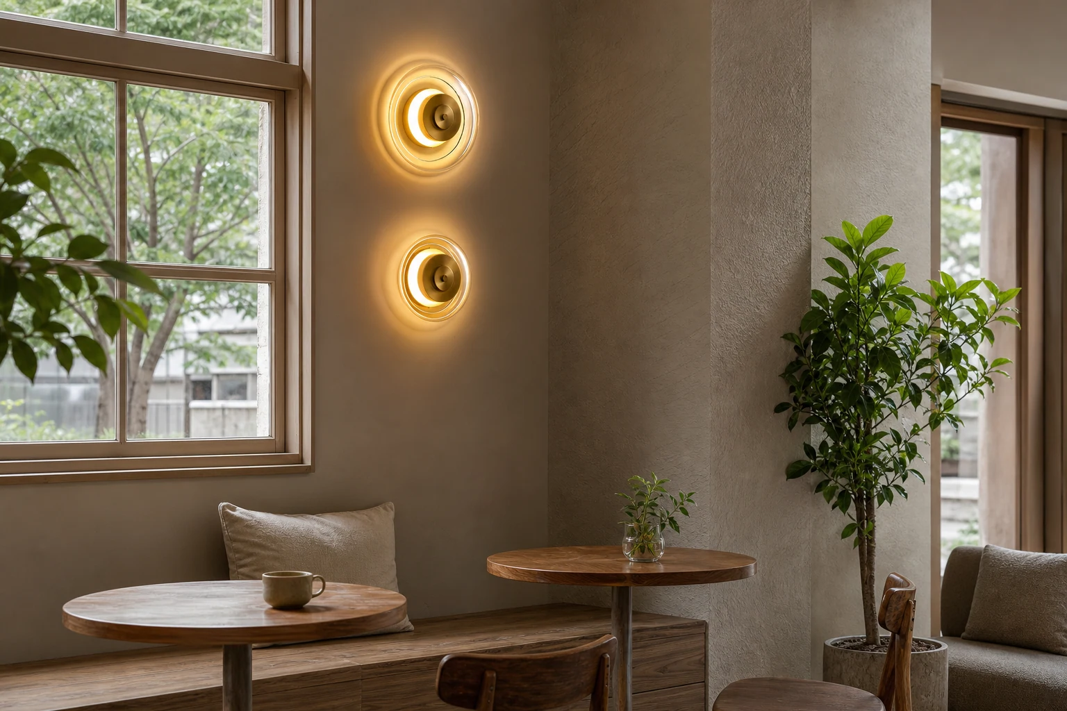 Postmodernistyczna szklana lampa ścienna M214 z mosiądzu w stylu życia
