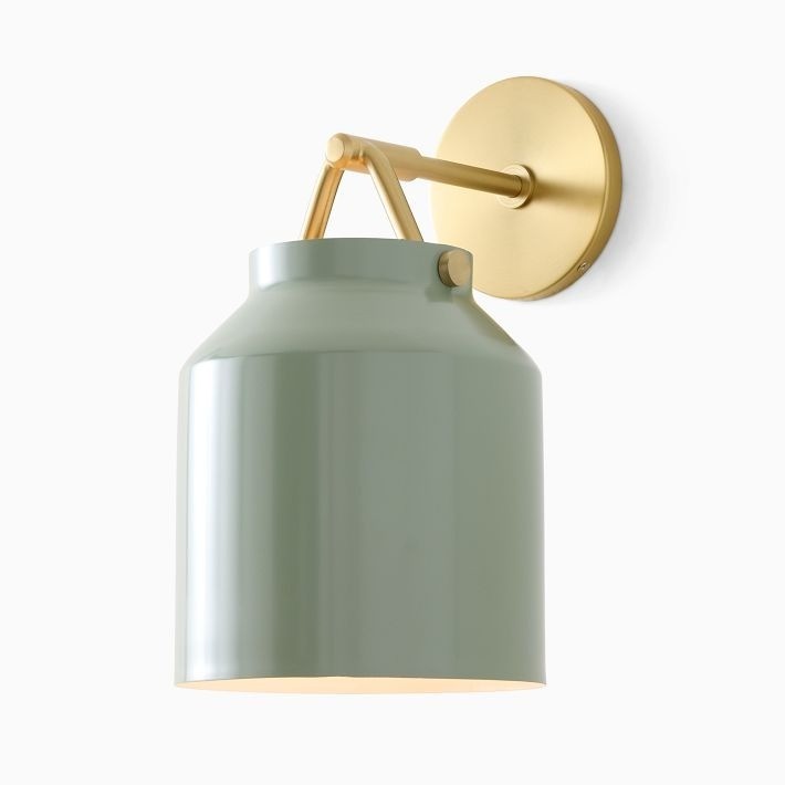 Hanton Modern Minimalist Brass and Glass Sconce – Damp Rated for Bathrooms T173