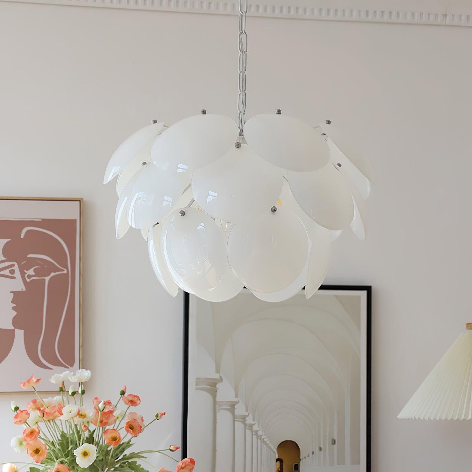 Luxury Fashion Luminous Petal Glass Chandelier M54