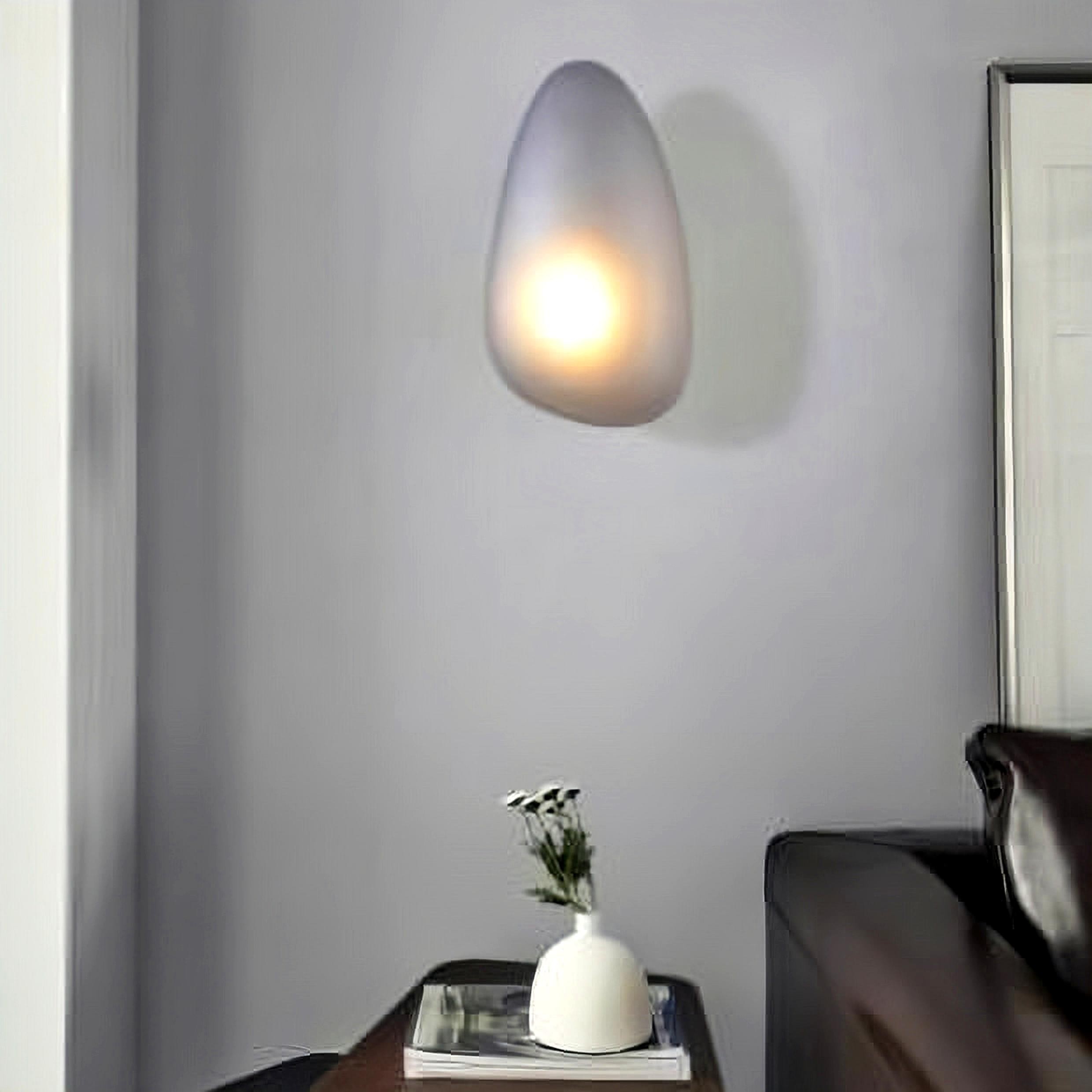 Pebble Glass Wall Lamp for Bedroom