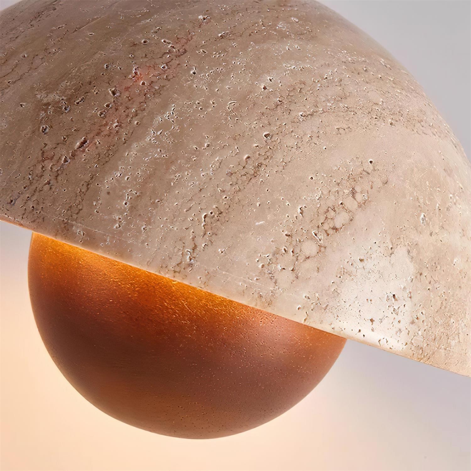 Natural Travertine Flower Bud Design Pendant Lamp G70