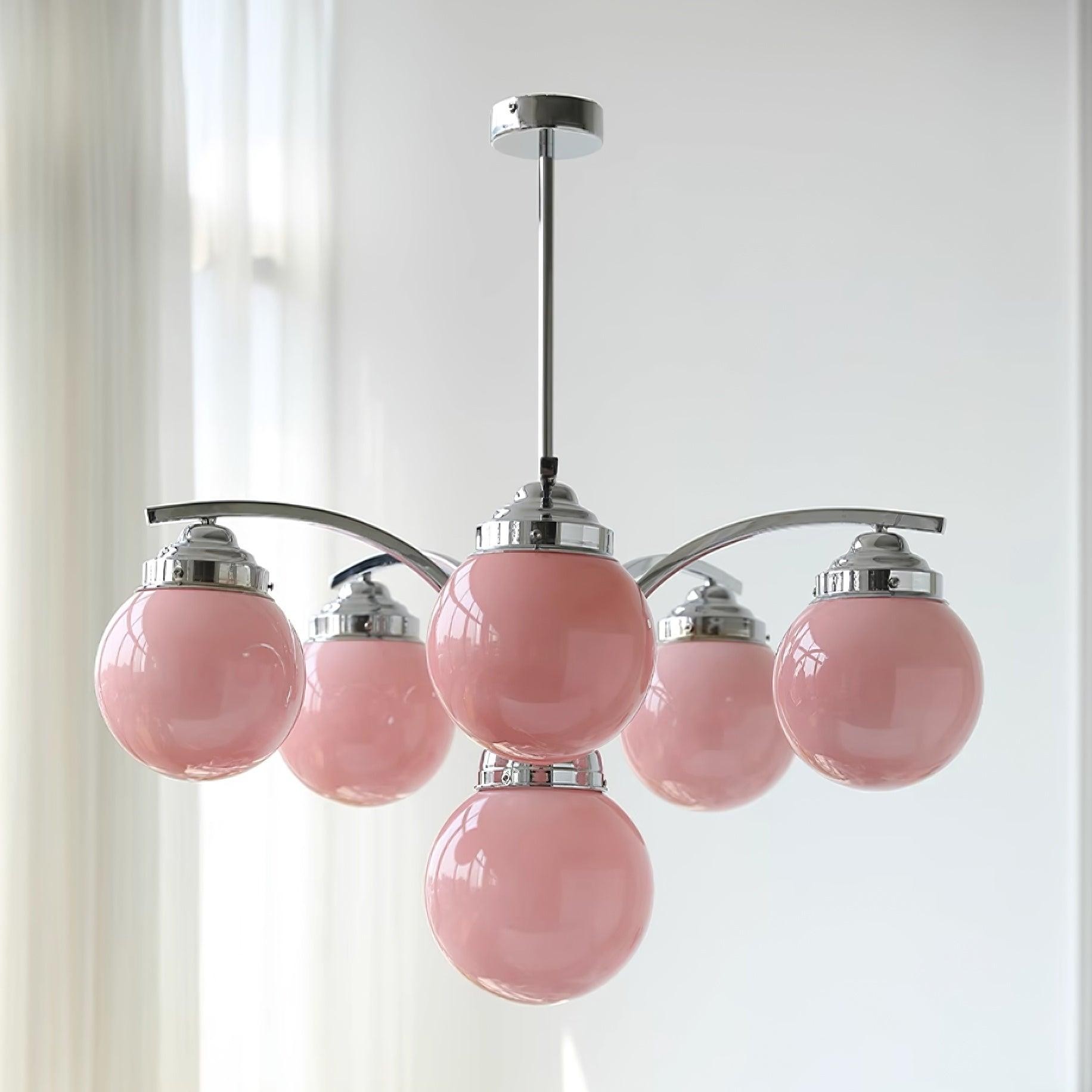 French Elegant Glass Orb Chandelier M531