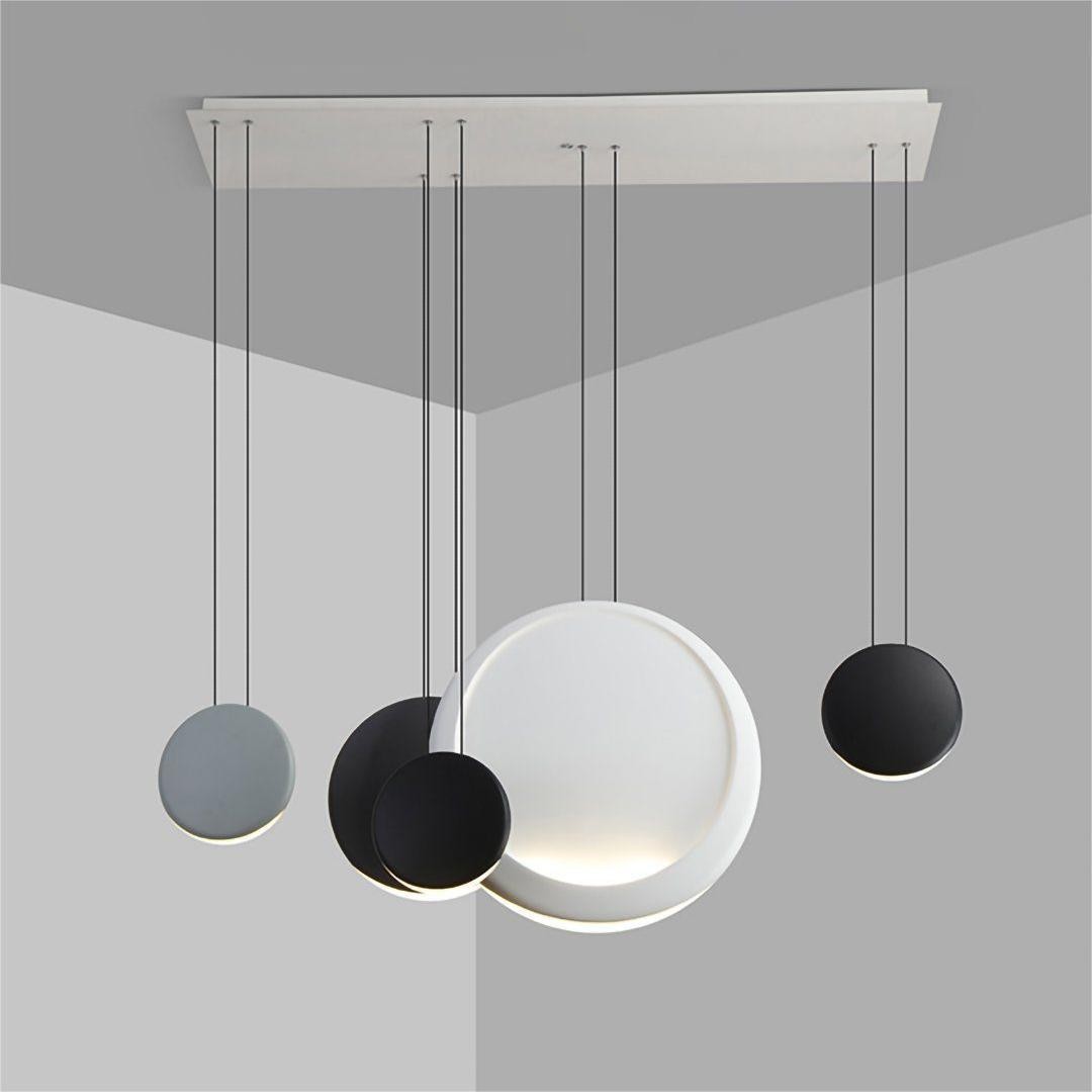 Modern Flattened Cosmos Pendant Light