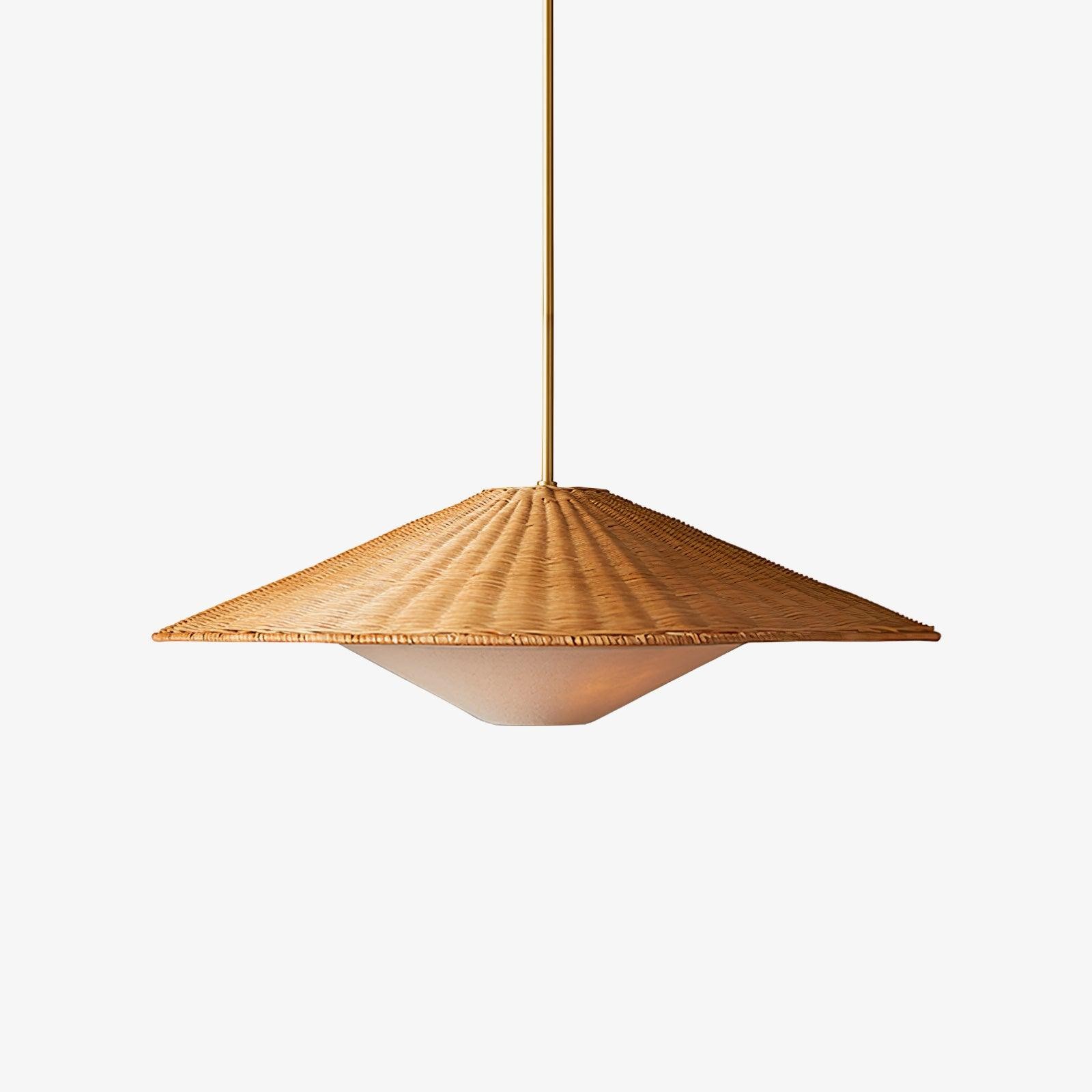 Rattan Hat Pendant Light Suitable For Living Room M29