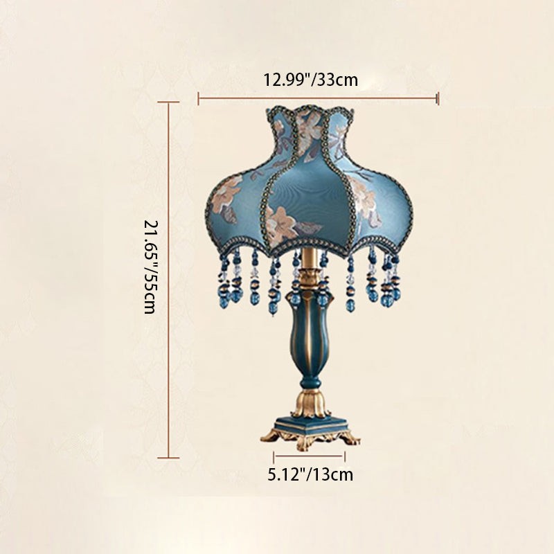 Palace Floral Resin Carved Base Table Lamp M16