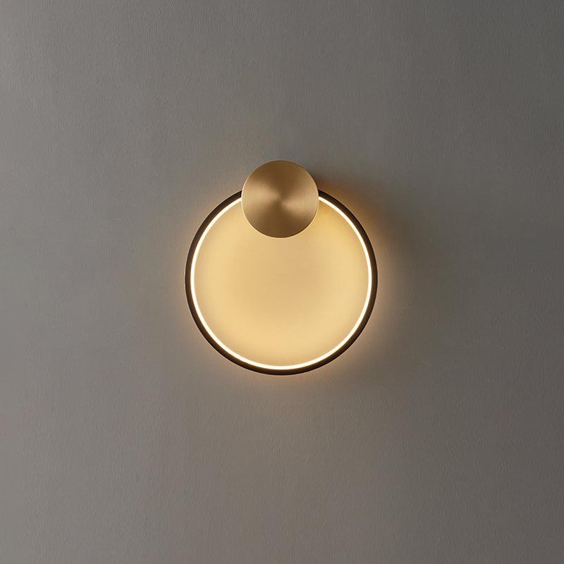 Minimalist Creative Simple Brass Round LED Wall Light M429