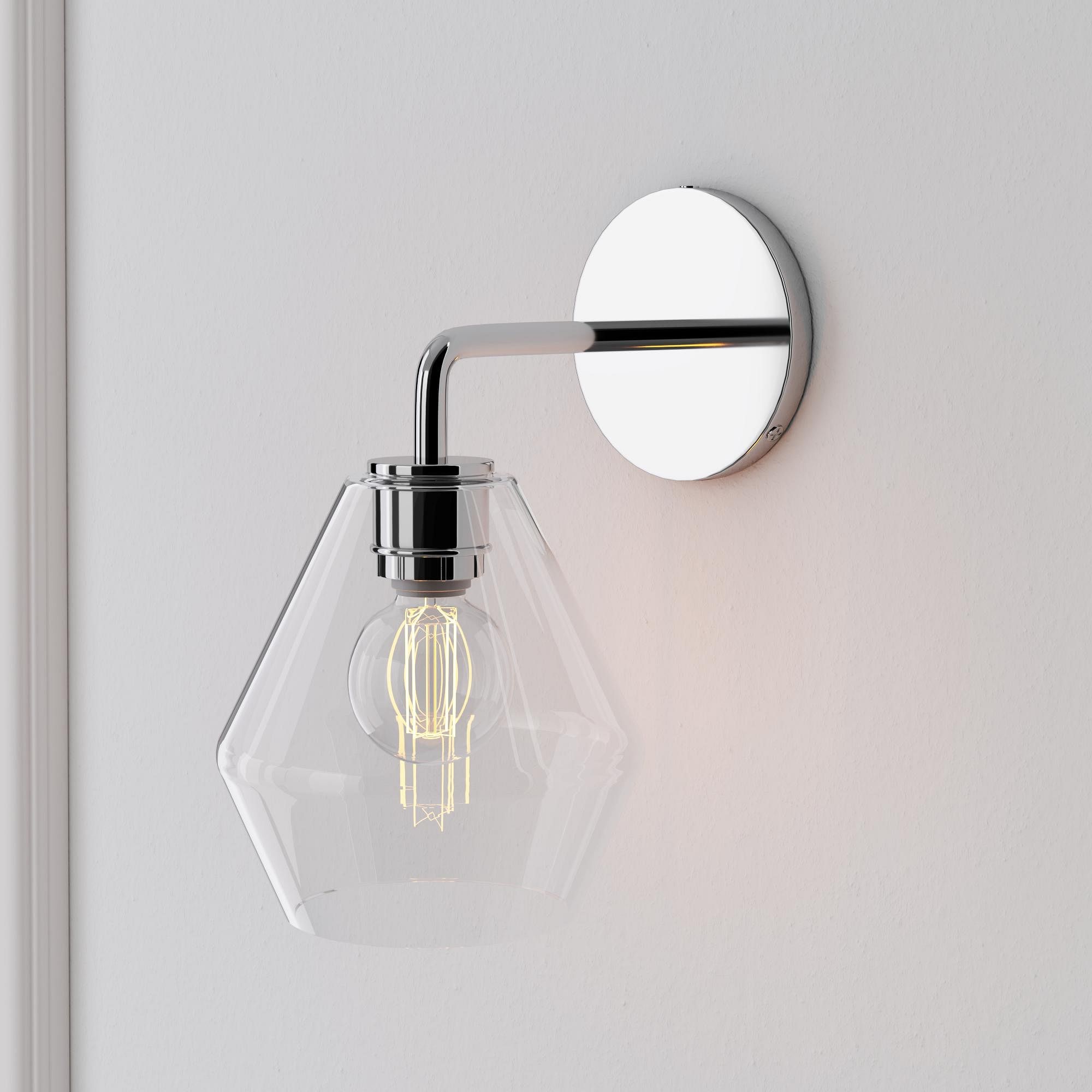 Merin Sculptural Milk Glass Geometric Wall Lamp T241
