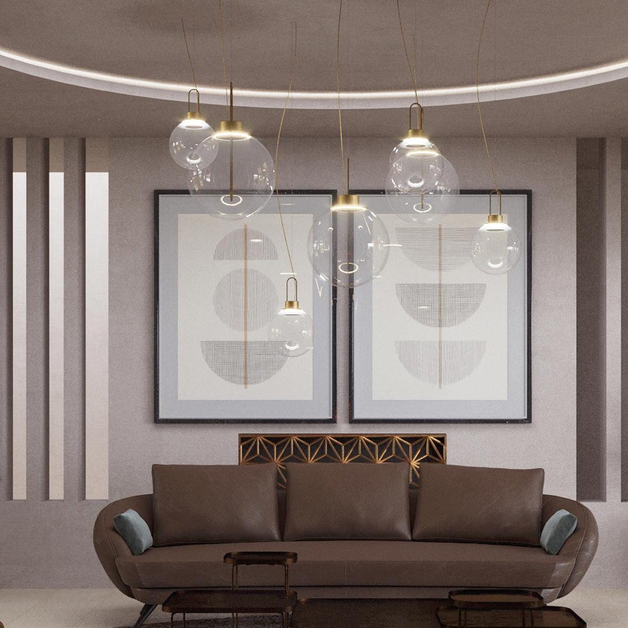 Clear Glass Orb Style Pendant Lamp M40