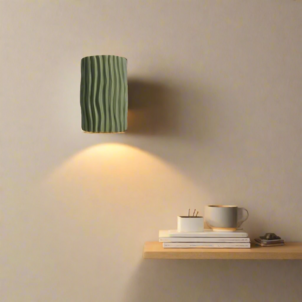 Clarity Curve Japandi Resin Wall Light D877