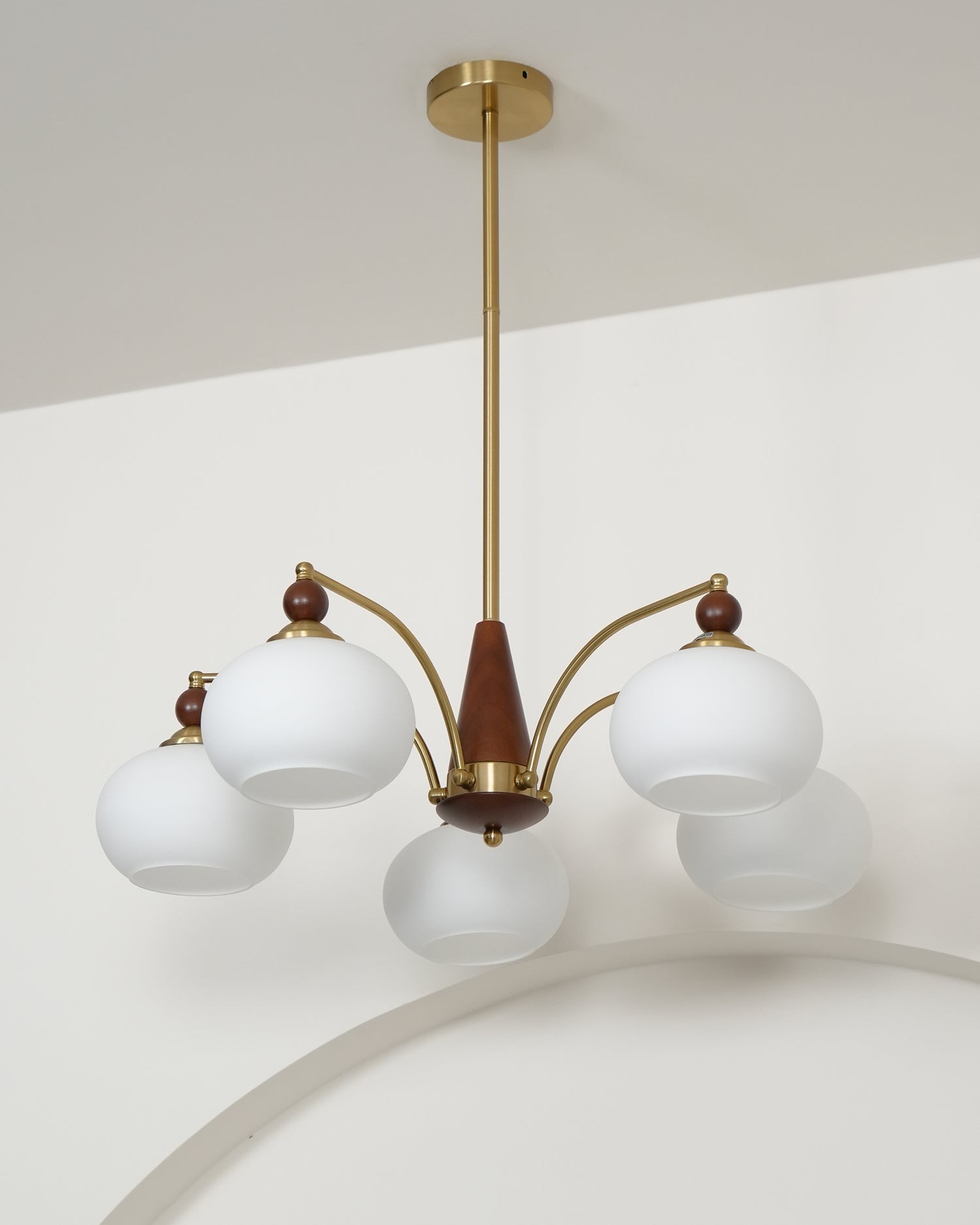 Vintage Multihead Persimmon Chandelier M431