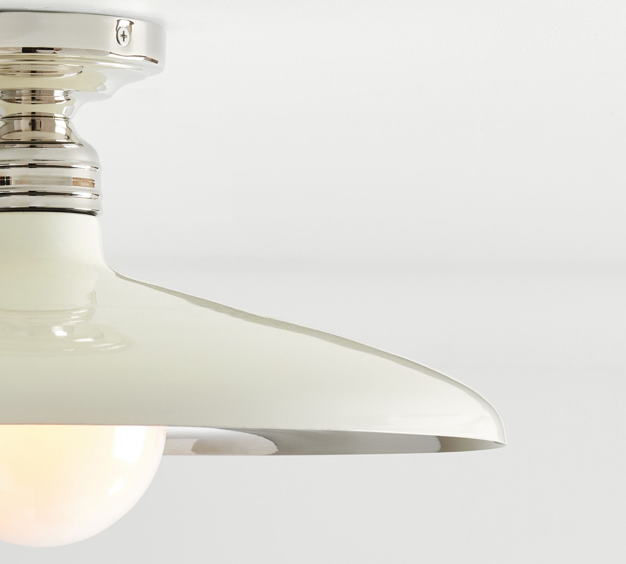Forvara Farmhouse Metal Flush Mount Light - Black or White Ceiling Lamp T091