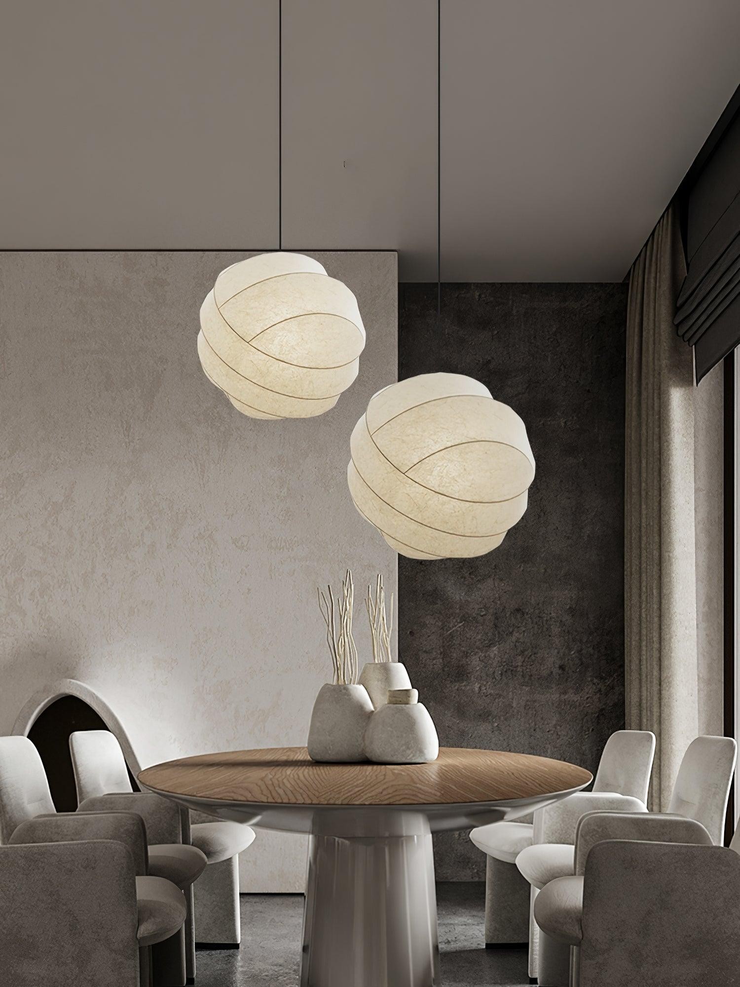 Wabi-Sabi Style Fiber Cocoon Pendant Lamp M505